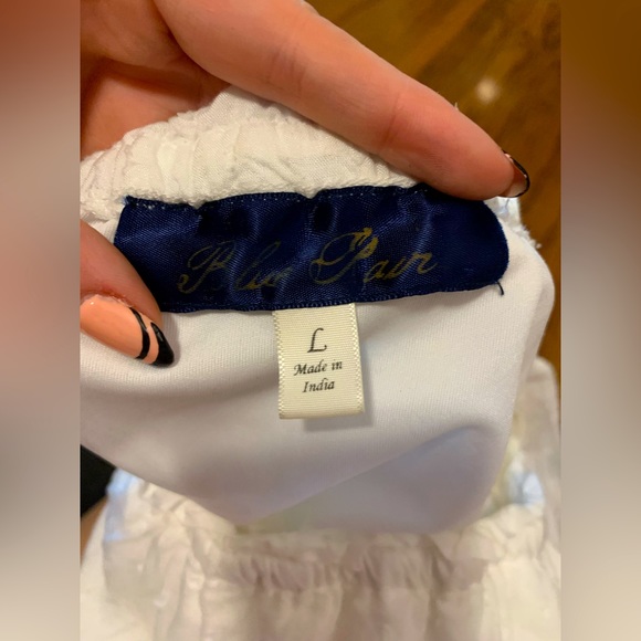 🇨🇭summery Swiss dot cotton blouse with flared embroidered sleeves - Picture 4 of 4